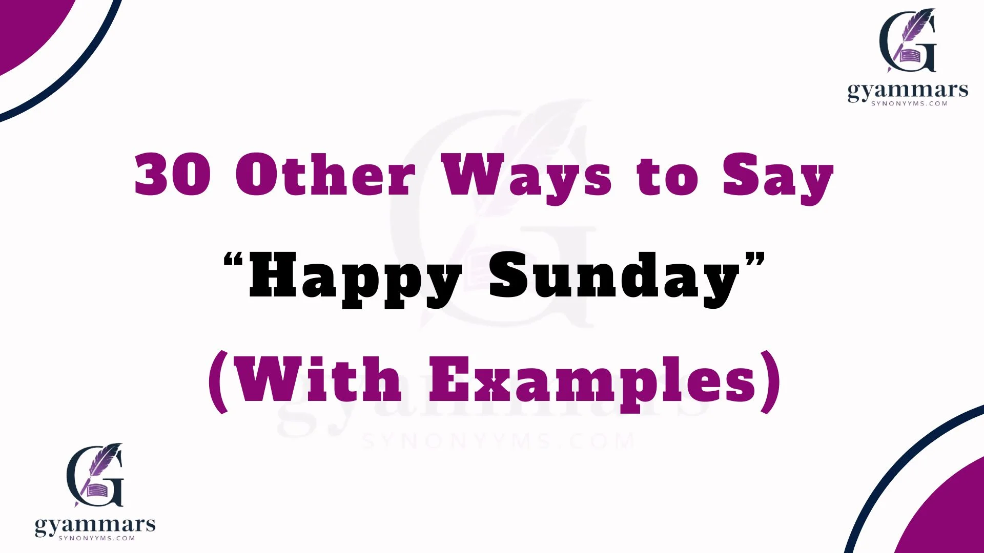 “Happy Sunday”