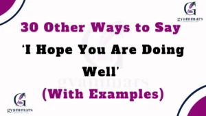 ‘I Hope You Are Doing Well’