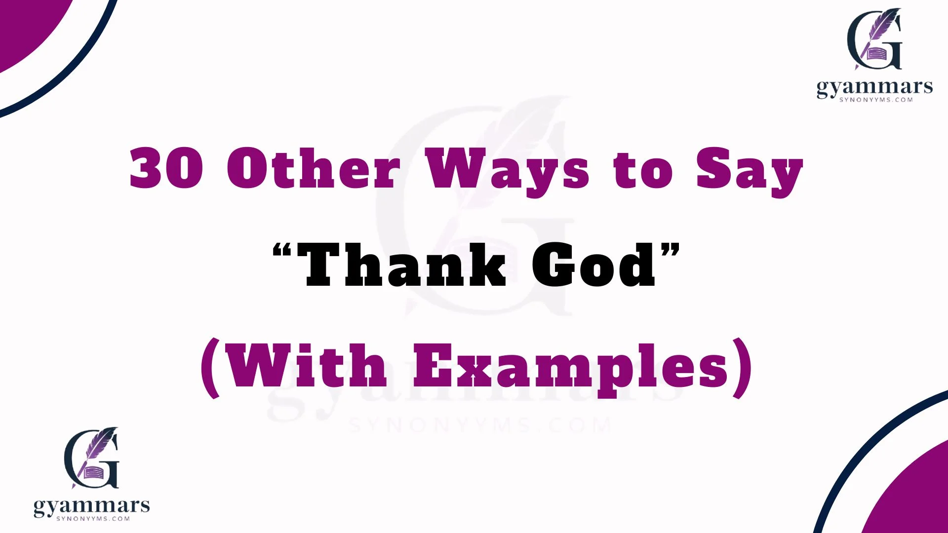 “Thank God”