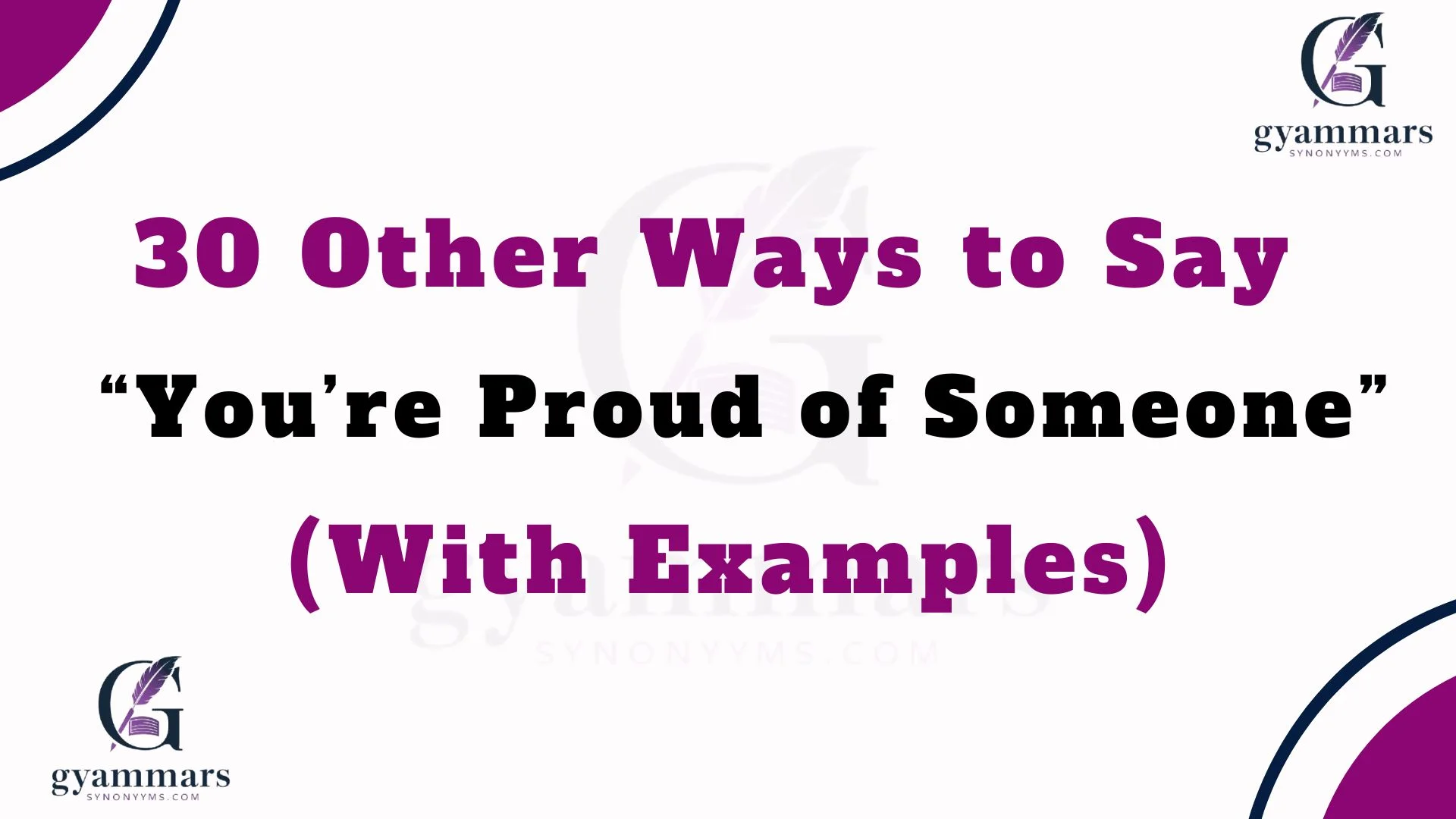 “You’re Proud of Someone”