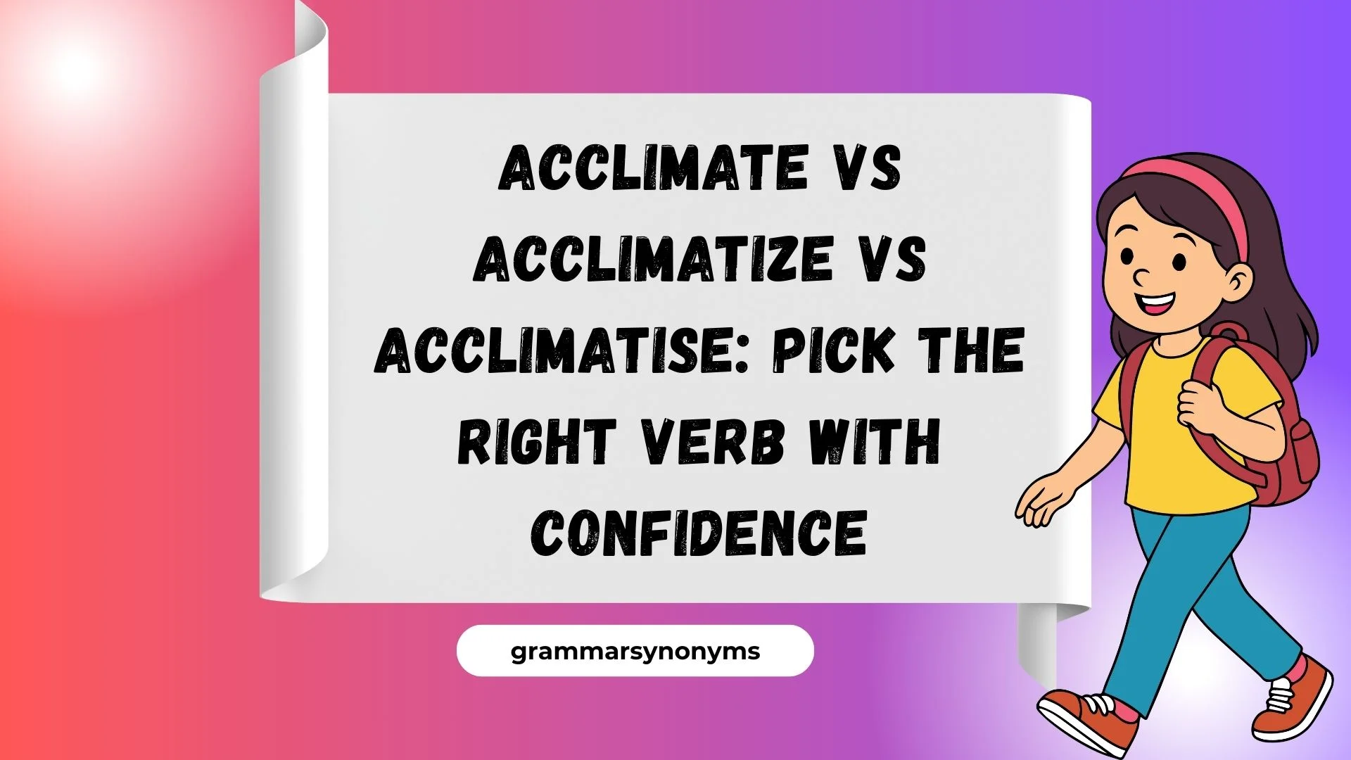 Acclimate vs Acclimatize vs Acclimatise: Pick the Right Verb with Confidence